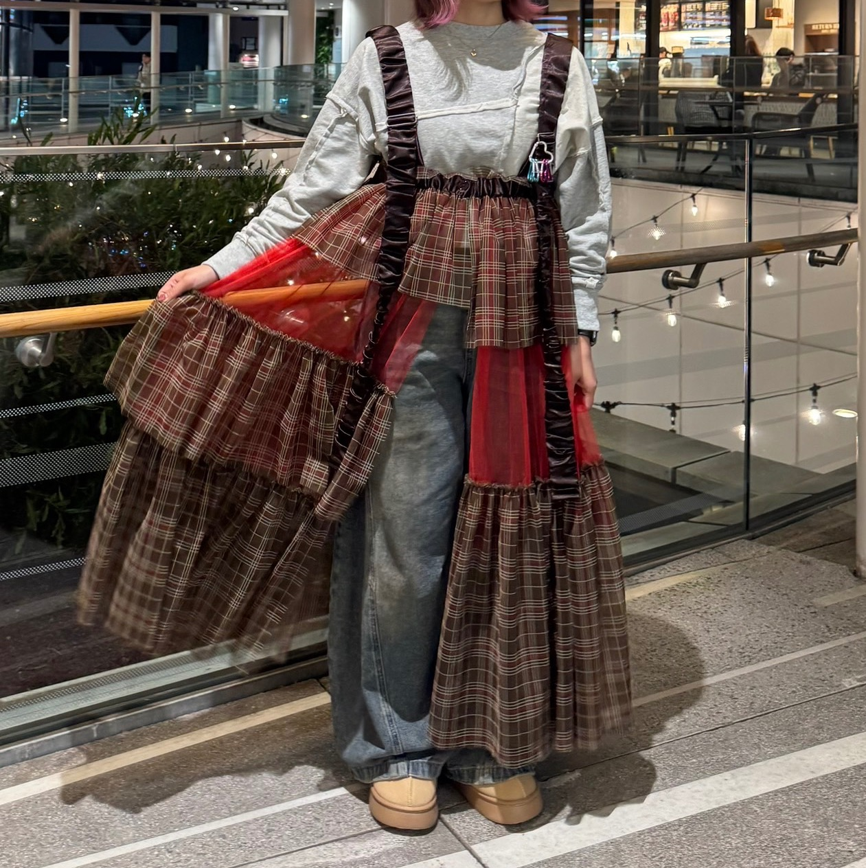 ❤️‍🔥重ね着が可愛いチェックワンピ‼️｜アズノゥアズピンキー