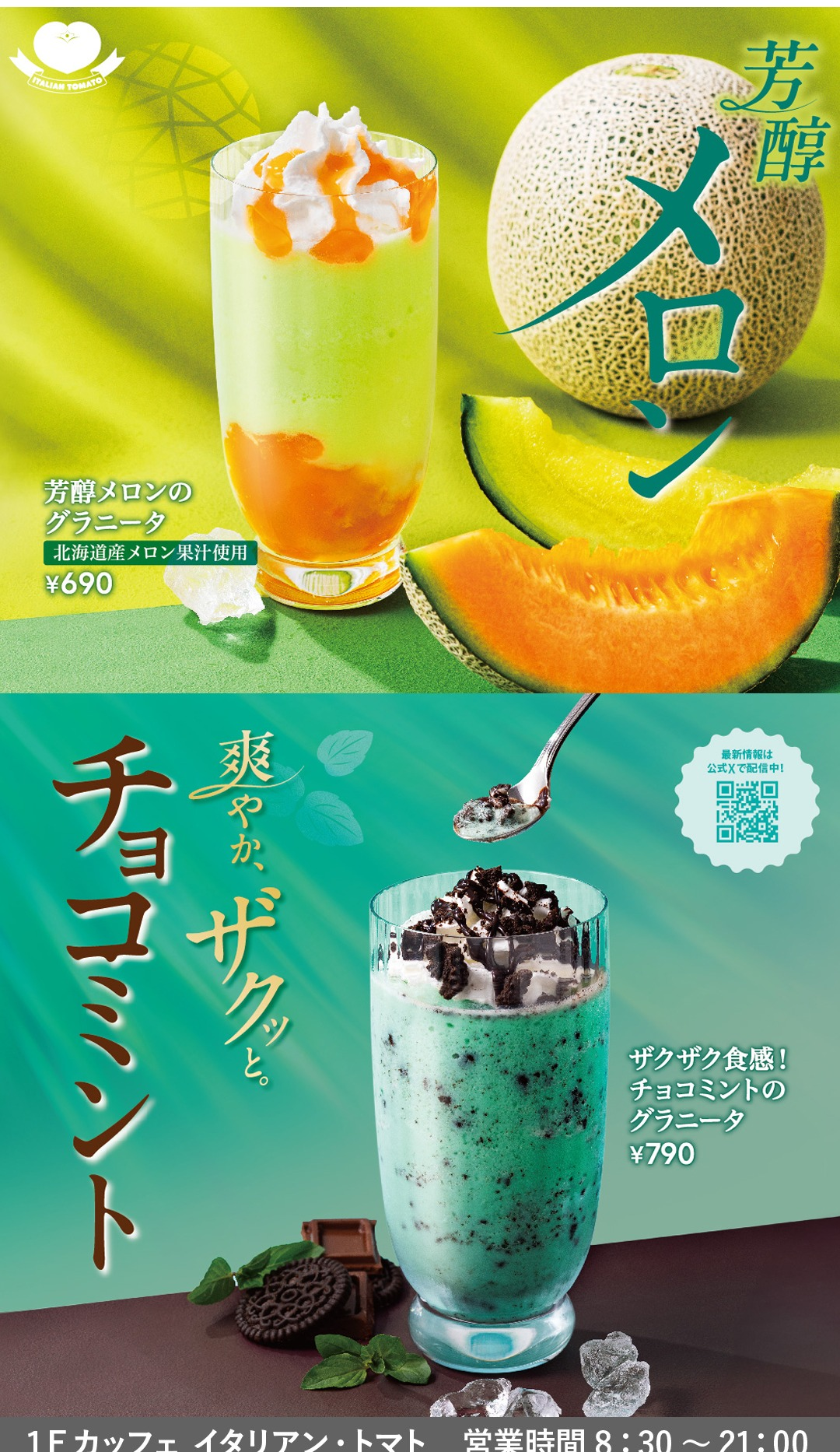 芳醇メロングラニータ～北海道メロン果汁使用～】【ザクザク食感
