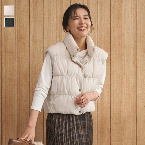 季節の変り目に使えるショートベスト🌟
