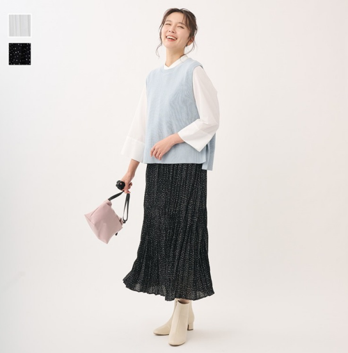 お手入れ楽ちん！春コーデに映えるティアードスカート🌸