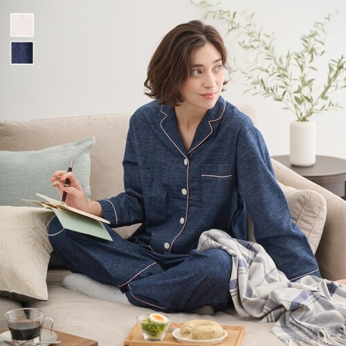 ストレッチ性のある起毛フランネルパジャマ🌙