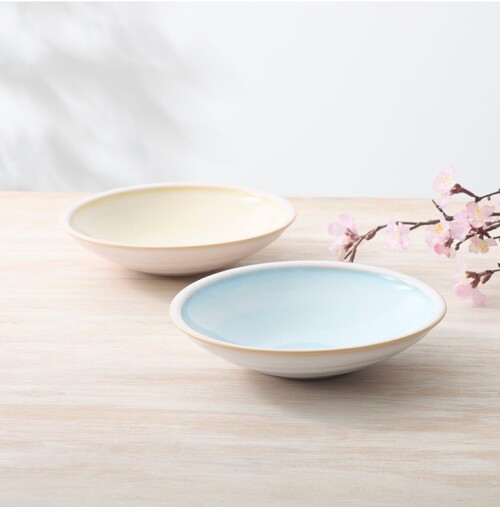 穏やかな空のような優しい色の萩焼シリーズ☁️