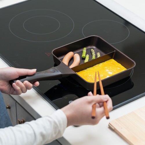 2品同時調理ができるフライパン🍳