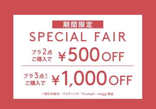 『ブラ2点以上がお買い得！！キャンペーン』