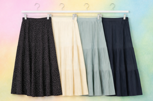 プリーツ切替 スカート