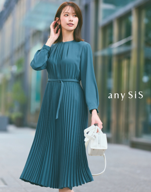 【洗える】ノーブルプリーツ ワンピース