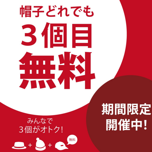 セールのご案内 ハットの日 3点目無料セール 