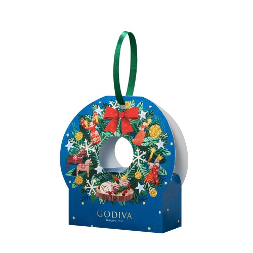 ゴディバ ブッシュ ド ノエル G キューブ オーナメント 2粒入