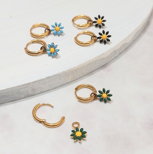 stainlessフラワーピアス🌼*･