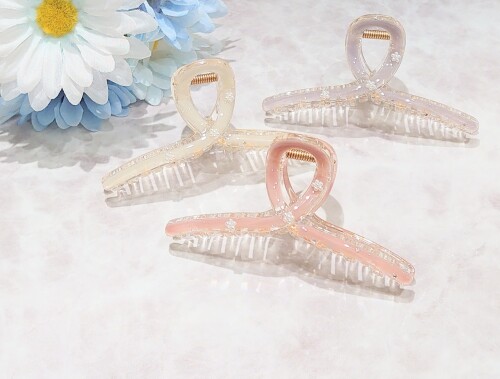 ミニパールフラワー バンスクリップꔛ‬