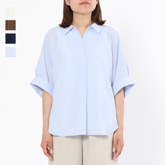 体型カバーもできるシャツブラウス✨