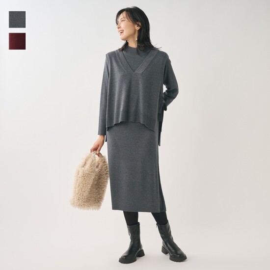 コーディネイトしやすいアンサンブルワンピース✨