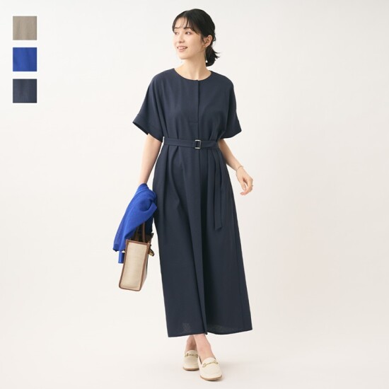 清涼感漂うリネンライクワンピース👗