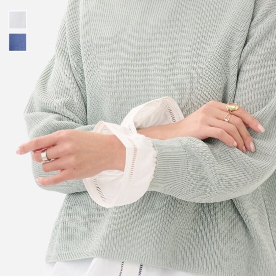 重ね着風シャツ付け袖✨