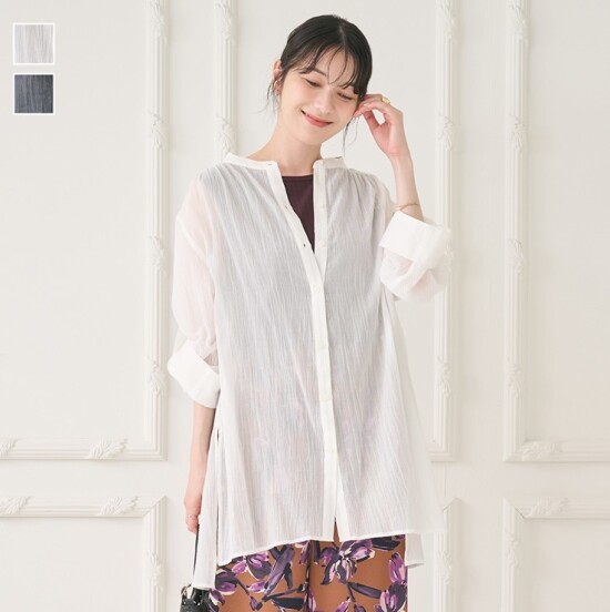 綿100％の楊柳素材を使用したロングシャツ🎽