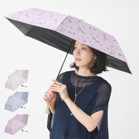 気分を上げてくれる花柄遮光折畳傘 🌸