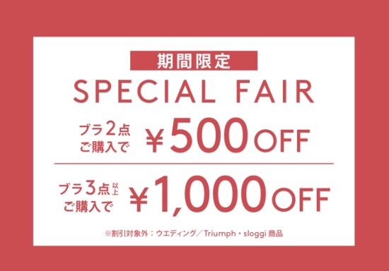 『ブラ2点以上がお買い得！！キャンペーン』