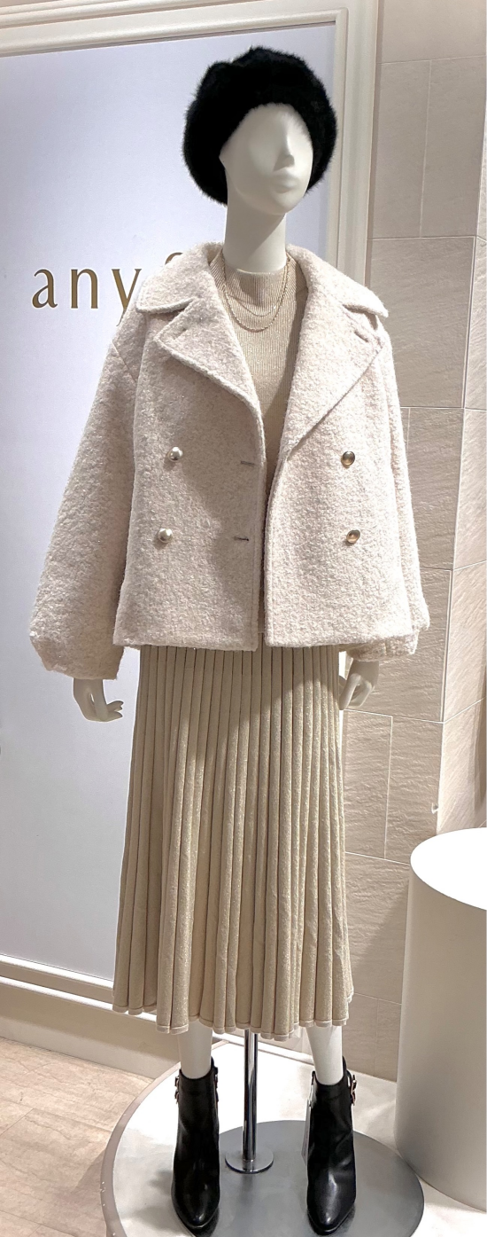 【2WAY】ブークレーシャギーラメ アウター