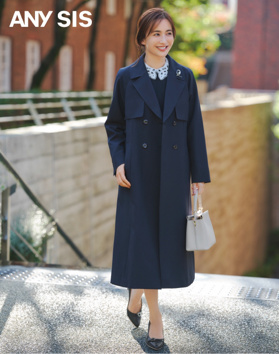 エレガントロングトレンチ コート