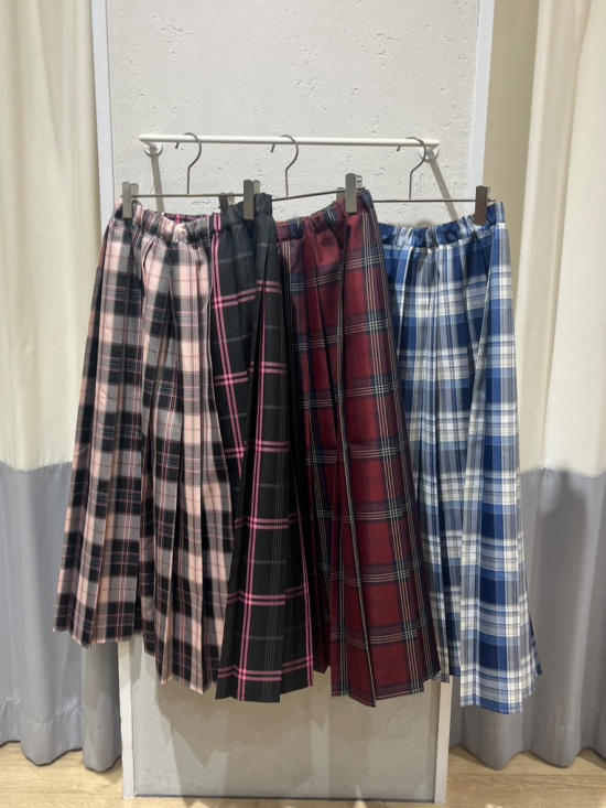 🍫2種類のチェックが楽しめるプリーツスカート🤎