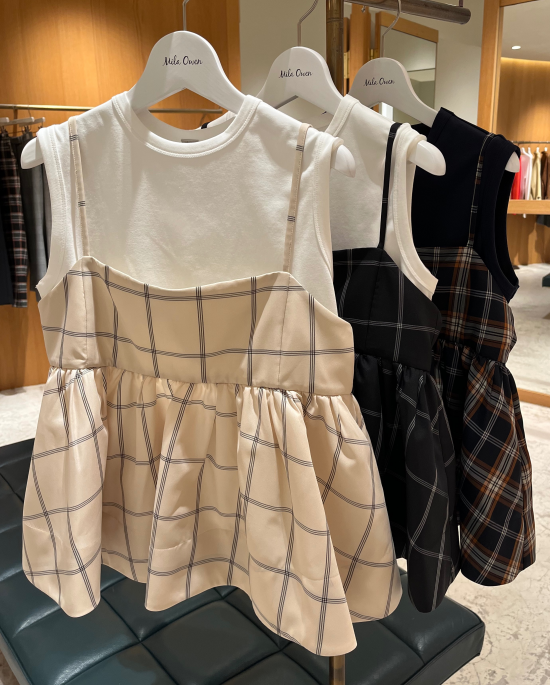 ☆チェックペプラムキャミ×タンクＳＥＴ☆