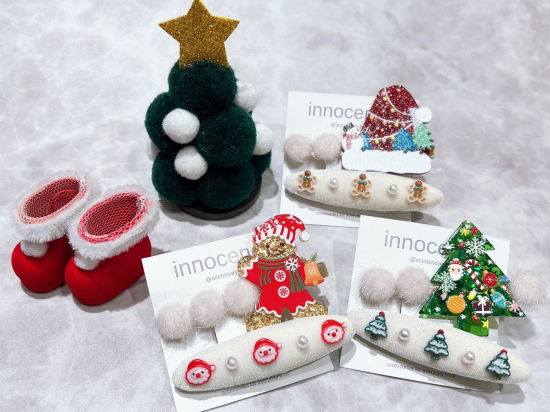 クリスマスヘアクリップ
