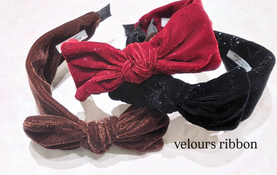 ベロアリボンカチューシャ