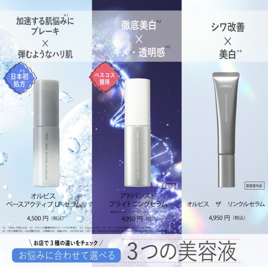 オルビス自慢の美容液をご紹介